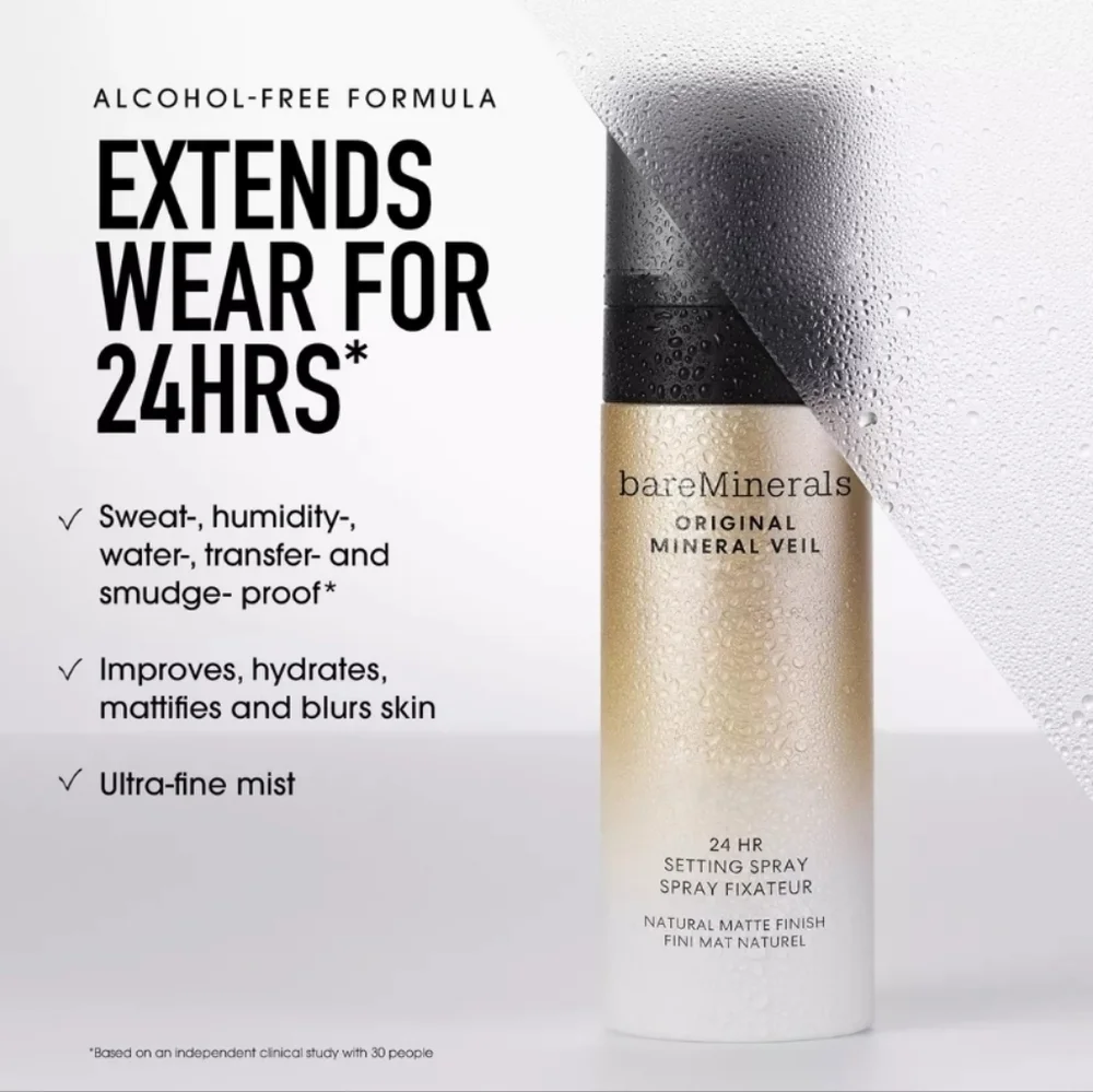 bareMinerals Original Mineral Veil 24-hour Setting Spray, 100ml, NIB